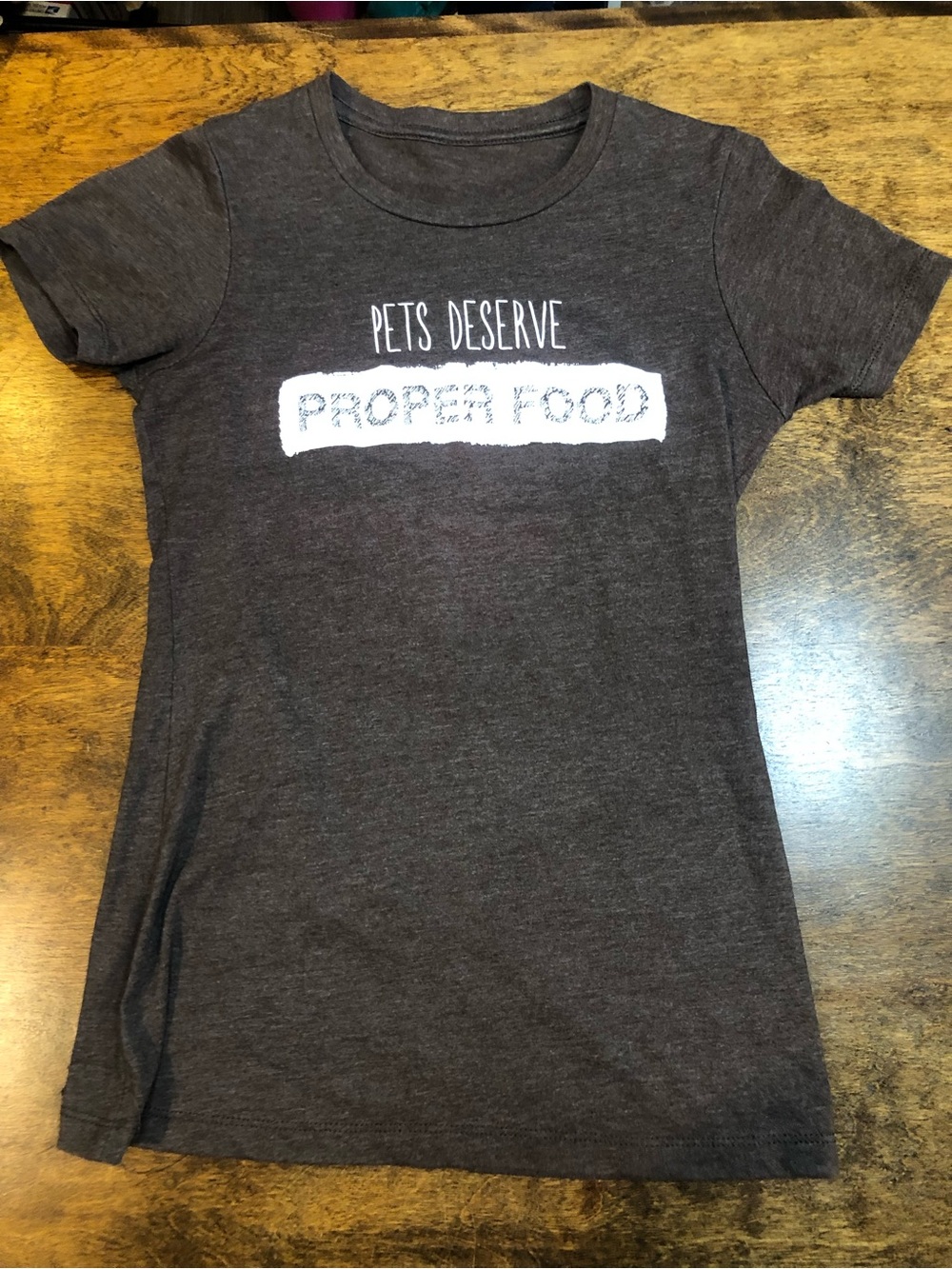 Pets Deserve Proper Food Brown T Shirt